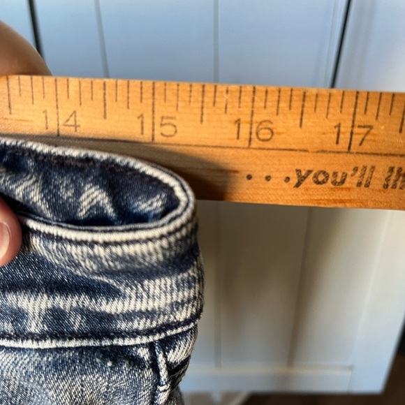 Flying Monkey Blue Skinny Jeans with Vintage Acid Wash - Picture 6 of 10